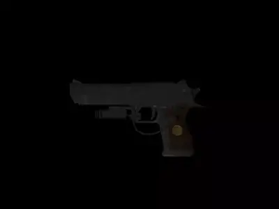 Lightning Hawk Pistol Low-poly 3D model