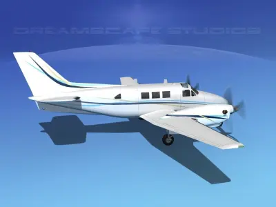 Beechcraft King Air 90 V10 3D model