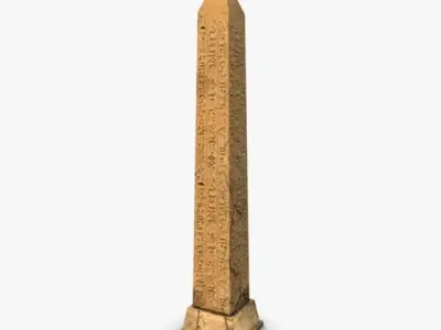 Low poly ancient obelisk Low-poly 3D model