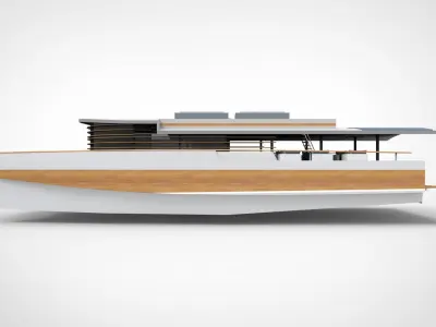 River Restaurant yacht 3D model
