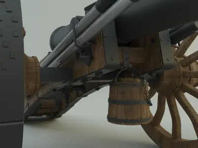 historic cannon war 3D model