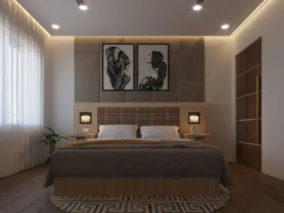  Interior Scene for 3ds max and Corona Renderer 3D model Free 3D model