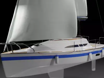 Boat and Boat-Jeanneau collection 2008 Low-poly 3D model