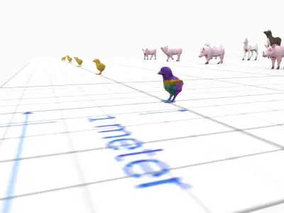 Farm Animals Pack Low-poly 3D model