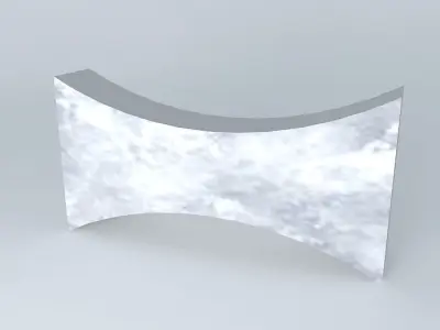 curved glass tabletop Free 3D model