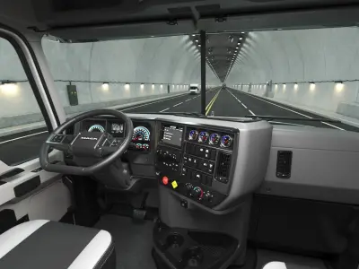 Heavy Duty Truck 2025 White Simplified 3D model