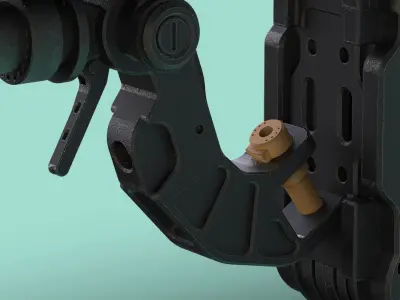 Sci-Fi Gun Crypton the Flame Thrower Low-poly 3D model