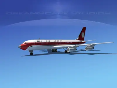 Boeing 707 Dan-Air London 3D model