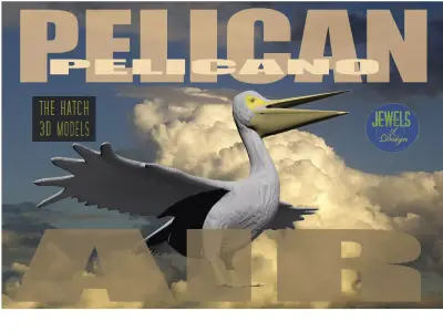 Pelican 3D model Low-poly 3D model