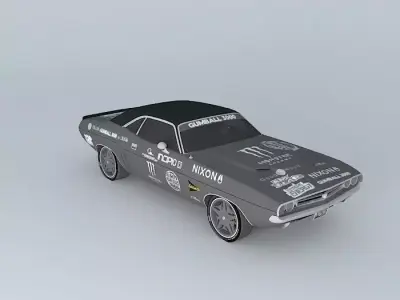Modified Dodge Challenger /T 1971 Gumball 3000. Free 3D model