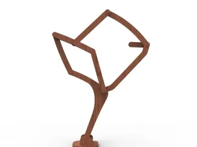 Walking leg mechanism referred to Jensen mechanism Free 3D model