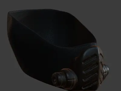 Gas mask helmet 3d model scifi Low-poly  Low-poly 3D model 573