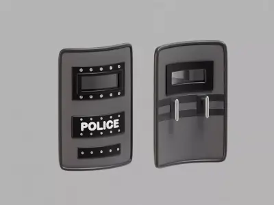 Police Riot Shield Low-poly 3D model purchase