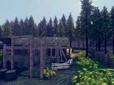 Viking Village Low-poly 3D model