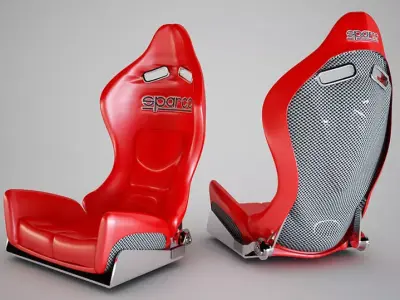 RACING CHAIR SPARCO Low-poly 3D model