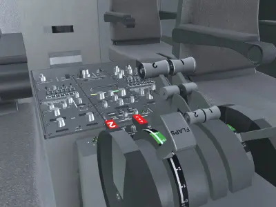 Airplane Cockpit 3D model