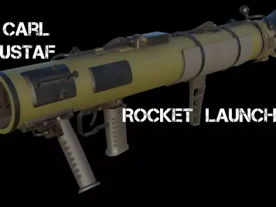 Carl Gustaf Rocket Launcher Low-poly 3D model
