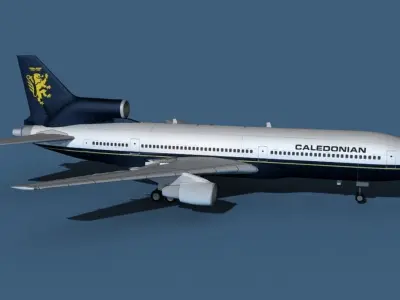 Lockheed L-1011-50 Caledonian 3D model