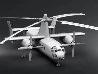Fairey Rotodyne Scale model 3D print model