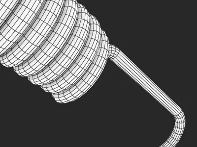 Coil Spring Low-poly 3D model