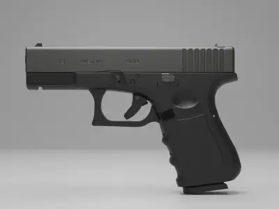 Glock 19 Game Ready Pistol Low Poly PBR Weapon Low-poly 3D model