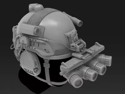 Military Helmet - High Poly 3D model
