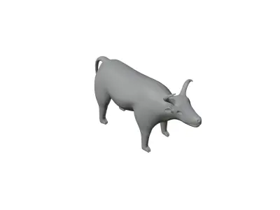 Low Poly Buffalo 3D model