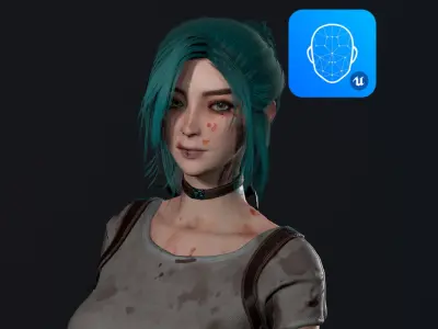 Survivor Girl 4 Low-poly 3D model