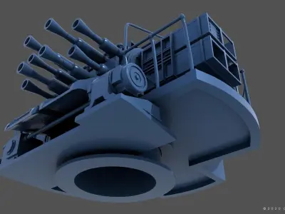 QF2 Mark VIII Chicago piano - Commercial license - 1-72 scale 3D print model