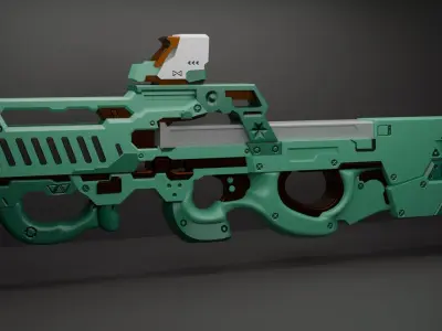P90 gun collection 3D model