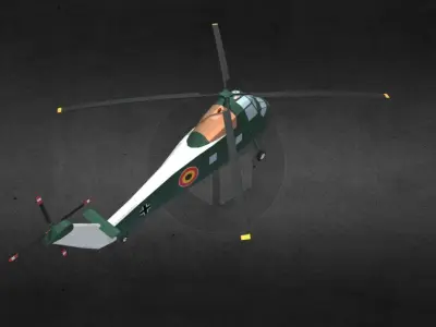 s58-helicopter helicopter for gta san andreas Low-poly 3D model