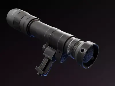 Scout Flashlight M640 Low-poly 3D model