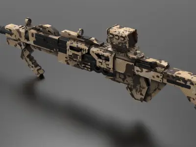 Submachine Gun Fps - Tps Low-poly 3D model