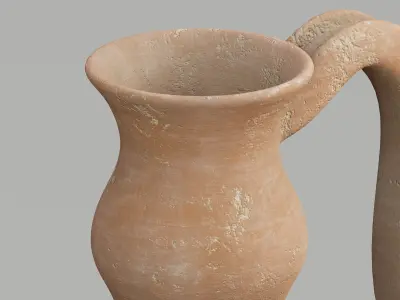 Antique clay jug 3D model