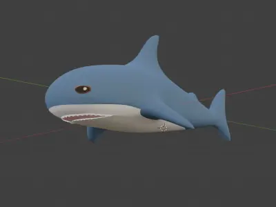 Blahaj Plush 3D model