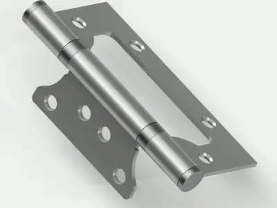 Metal furniture hinge 3D model