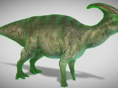 Parasaurolophus Low-poly 3D model