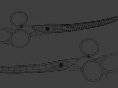 Hair Stylist PBR Scissors 3D model