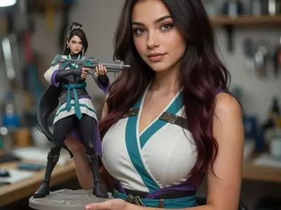 Pulse Shogun Tactical Ronin Pin Up 3D Figure STL 3D print model