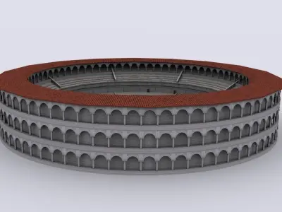 Gladiatorial arena Low-poly 3D model