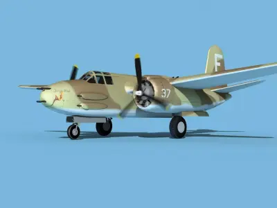 Douglas A-20G Havoc V04 3D model