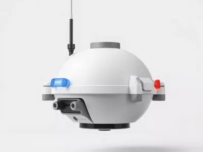 Futuristic Surveillance Drone model pack Low-poly 3D model