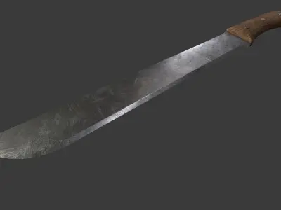 Machete Low Poly Low-poly 3D model