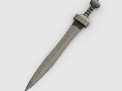 Gladius roman sword Low-poly 3D model
