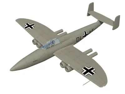 Heinkel He 280 V1 with Argus 3D model