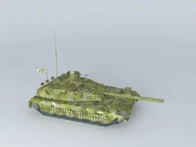 T-72 british army tank in camouflage Free 3D model