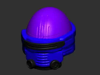 helmet high poly sculpt 3d printable ver 7 3D model 3D model