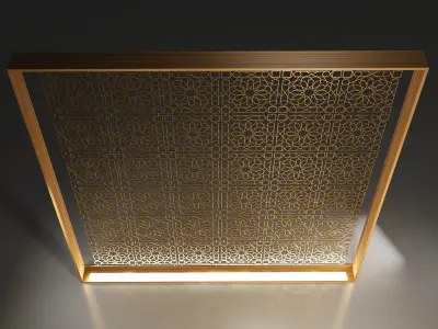 Metal Decorative Orient Fence Free 3D model