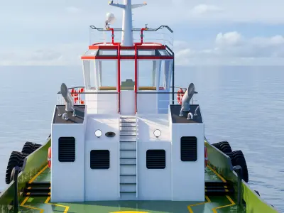 Tugboat workboat 3D model