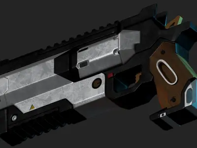 Wingman highpoly gun 3D model